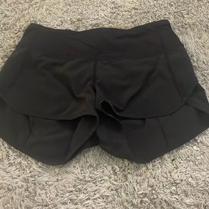 Black lululemon speed up shorts